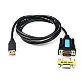 CABLEDECONN USB to RS232 Adapter with Prolific PL2303 Chipset 6ft 2m USB 2.0 Male to RS232 DB9 Serial Male with ...