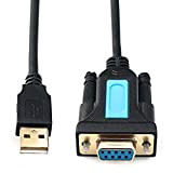 CABLEDECONN USB to RS232 Adapter with Prolific PL2303 Chipset USB2.0 Male to RS232 Female DB9 Serial Cable 2m 6ft for ...