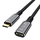 CABLEDECONN USB4 8K Cable Thunderbolt 4 CompatibleType-c Male to Female Extension Cable Ultra HD 8K@60Hz 100W Charging 40Gbps Data Transfer ...