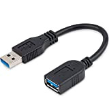 CABLEPELADO Câble d'extension USB 3.0 Type A Mâle-Femelle 0.20 M Noir
