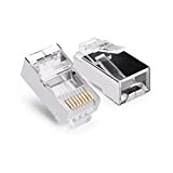 CABLEPELADO Connecteurs Ethernet RJ45 | 8P8C | Prise modulaire à sertir | LAN Gigabit haute vitesse | Connexion Internet | ...