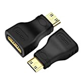 CABLEPELADO Épissure Mini HDMI vers HDMI | 4K 3D Ultra HD | Support Ethernet et ARC | Contacts plaqués or ...
