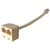 CABLING® Connectique Informatique - Eclateur de Paires RJ45 mâle/Femelle/Femelle - Cordon de 15cm