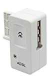 CABLING® Filtre ADSL Haut débit gigogne RJ11 permettant la connection d'un modem ADSL et d'un téléphone sur la même prise ...