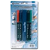 CABLING® Lot de 4 stylos pour CD/DVD + correcteur