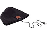 CABLING® Nouveaute - Bonnet Bluetooth, sans Fil Hat Bluetooth Casque Stéréo avec Microphone pour Fitness, Cyclisme, Randonnée,etc. (Noir)
