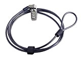 CaLeQi Câble verrou de sécurité pour Ordinateur Portable, PC et écran avec Combinaison - câble Noir de 2 m (Verrouillage ...