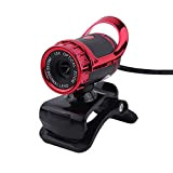 Caméra Webcam, USB 2.0 12M Pixels Clip-on Webcam Web Camera HD 360 ° Rotating Stand Microphone intégré Webcam pour conférence ...