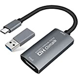 Carte de capture HDMI vers USB avec convertisseur de type C vers USB 3.0, 4K HD 1080p 30 fps enregistrement ...