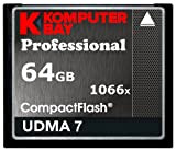 Carte Komputerbay 64GB Professional Compact Flash CF 1066X écrire 155 Mo/s en lecture 160 Mo/s Extreme Speed ​​UDMA 7 RAW