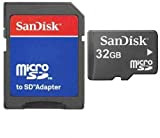 Carte mémoire Micro SD Carte Carte mémoire SDHC 32 Go + Adaptateur SD pour Medion S5004 x5004 X5020 Microsoft Lumia 430 435 532 535 540 550 640 XL 650 950 215 Dual SIM Mobistel ...