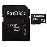 Carte Mémoire MicroSDHC SanDisk 32 Go avec Adaptateur Classe 4 (SDSDQB-032G-B35)