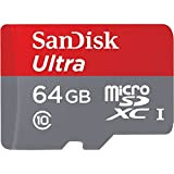 Carte Mémoire microSDXC SanDisk Ultra 64GB Vitesse de Lecture Allant jusqu'à 80MB/S, Classe 10, U1 (Reconditionné)