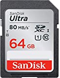 Carte Mémoire SDXC 64 Go SanDisk Ultra jusqu'à 80 Mo/s, Classe 10 FFP
