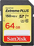 Carte mémoire SDXC SanDisk Extreme PLUS 64 Go jusqu'à 150 Mo/s, Classe 10, U3, V30