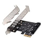 Carte PCI Express, 6 Gbps Cartes d'adaptateur d'extension Cartes PCI-E PCI Express vers SATA 3.0 2 Ports SATA III Adaptateur ...
