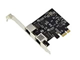 Carte PCIe 2.5 LAN Dual Gigabit ETHERNET 10 100 1000 2500 1G 2.5G 2 Ports RJ45. CHIPSET REALTEK RTL8125