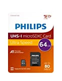 Carte Philips Micro SDXC 64 Go Classe 10 INCL. Adaptateur UHS-I U1