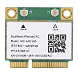 Carte réseau, Mini PCI-E Gigabit Dual-Band Network Adapter Card pour Bluetooth 4.2 Wireless WiFi MC-AC7265 Network Adapter Support Desktops/Notebooks