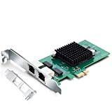Carte réseau PCI Express Gigabit pour Puce Intel 82576, Carte LAN Ethernet 1 Go, Deux Ports cuivre RJ45 pour Windows ...