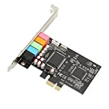 Carte Son PCIE 5.1 ​​​​, Carte Son de Jeu PCIe avec Haute Performance Sonore Directe et Technologie de Bibliothèque de ...