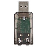 Carte Son USB, Adaptateur de Son Stéréo Externe 5.1 Canaux Sortie Audio Numérique Pure avec Prises Microphone Casque 3,5 Mm, ...