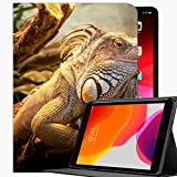 Case Fit Nouveau iPad 8e génération 10.2 "2020/iPad 7 ° Gen 2019, Lézard Fermé Nature Reptile Coque Slim Shell Cover ...