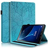 CaseFun Coque pour Samsung Galaxy Tab A 10,1 SM-T580/T585 Motif Arbre de la Vie PU Cuir Flip Housse Étui Portefeuille ...