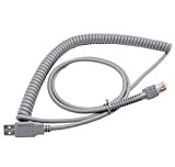 CERRXIAN Symbol LS2208 Câble USB, USB A à RJ45 Spirale Câble d'extension Enroulé, Motorola Symbol Barcode Scanner Ls2208ap LS1203 LS4208 ...