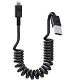 [Certifié Apple MFi et compatible CarPlay] Câble spiralé USB vers Lightning 0,9 m pour iPhone 14 Pro Max/14 Pro/14/13 Pro ...