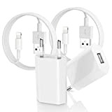 【Certifié MFi Apple】 iPhone Chargeurs，Chargeurs Mural USB Lot de 2 et Lightning Cable 1M,Adaptateur USB Universel Mural & Chargeur Compatible ...