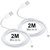 Chargeur iPhone [Certifié Apple MFi] 2 x 6 pieds Câbles USB vers Lightning Câble de charge Transfert de synchronisation de ...