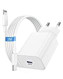 Chargeur Rapide Apple iPhone 20W USB C，Chargeur Rapide pour iPhone et câble de Chargement USB C 6.6FT pour iPhone 14/13/12/XS/iPad/AirPods ...
