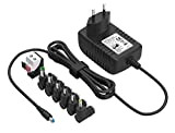 Chargeur Universel 12V 2A Adaptateur Secteur pour Lampe LED, Lecteur DVD Portable, boîtier décodeur, Haut-parleurs, Routeur, WiFi, Réservoir de Poissons, ...