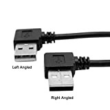 Chenyang Câble d'extension USB, câble d'extension coudé à 90 degrés USB 2.0 Type A mâle vers Femelle 10CM