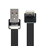 ChenYang CY Câble plat plat plat de données USB 2.0 type A mâle vers USB 2.0 type A mâle coudé ...