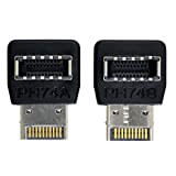 chenyang CY Lot de 2 adaptateurs de données USB 3.1 type E mâle vers carte mère type E femelle