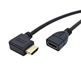 Chenyang Left Angled 90 Degree Connector HDMI 1.4 avec Ethernet - 3D Type A mâle à Une Femelle Câble d'extension ...
