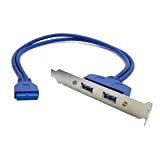 ChenYang MSI 2P USB 3.0 femelle à montage panneau vers carte mère câble 20 broches avec support PCI