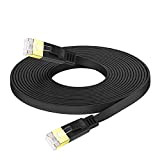 CHLIANKJ Cat 7 Plat Câble Ethernet, Plat Cable LAN Réseau RJ45 10Gbps 600MHz, Compatible Routeur,Switch,TV Box,PC, PS4 (10M)