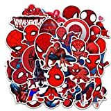 CHUANGOU Autocollants Spiderman Graffiti Autocollant Lot pour Ordinateur Portable Planche à roulettes Bagages Autocollants en Vrac (35 PCS), Rouge