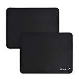 cimetech Comfortable Mouse Pad Gaming Surface Superfine Fiber Smooth Silk Sensors Wipe Washable for Laptop Computer (Normal 2PCS, Black)