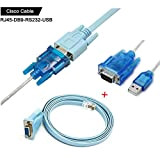 Cisco Câble De Console Câble Série Rj45 à DB9 et RS232 à USB (2 en 1) Pour Périphérique Cisco 1.8M ...
