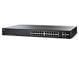 Cisco Commutateur Intelligent SG220-26, combine 24 Ports Gigabit Ethernet (GbE) plus 2 Gigabit Ethernet mini-GBIC SFP, protection à vie limitée (SG220-26-EU)