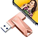 Clé USB 128 Go pour iPhone iPad iOSAndroid Computer, QARFEE 4 in 1 USB 3.0 Mémoire Photo Stick Pendrive pour ...