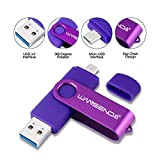Clé USB 16GO OTG USB Flash Drive 3.0 pour appareils Android/PC/Tablette/Mac (16Go,Pourpre)