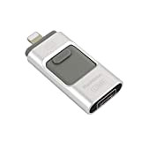 Clé USB 3 en 1 - Avec éclairage OTG - Pen Drive pour iPhone, iPad, téléphones Android USB 3.0  256GB Silver