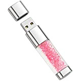 Clé USB 32 Go Cristal Rose Mignon Mémoire Stick USB 2.0 Flash Drive pour Stockage de Données Externe