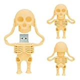 Clé USB de 32 Go en Forme de Squelette de Dessin Animé BorlterClamp Pendrive Amusante USB Mémoire Stick Cadeau (Jaune)