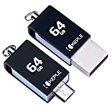 Clé USB de Mémoire 64Go OTG à Micro USB 2 en 1 Lecteur Flash Compatible avec Samsung Galaxy S7 S7 ...